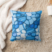 青に似た色調の石のよう王室のに丸い クッション (ブランケット)