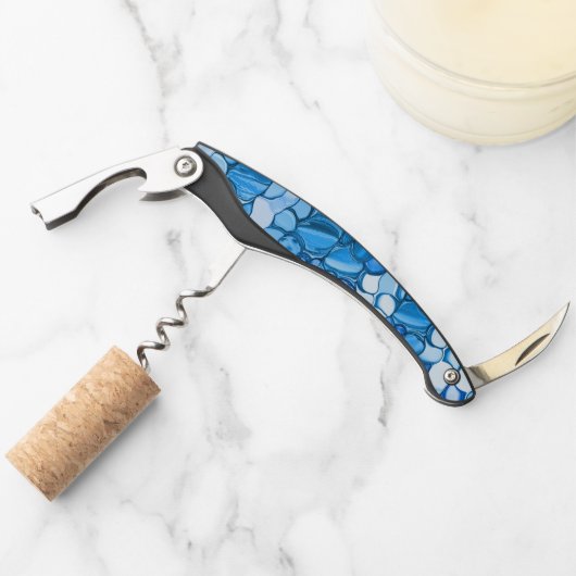 青に似た色調の石のよう王室のに丸い ソムリエナイフ (正面)