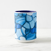 青に似た色調の石のよう王室のに丸い マグカップ (中央)