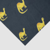 青に可愛い黄色い恐竜の模様 薄葉紙 (詳細)