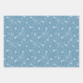 青に咲く花 ラッピングペーパーシート (正面)