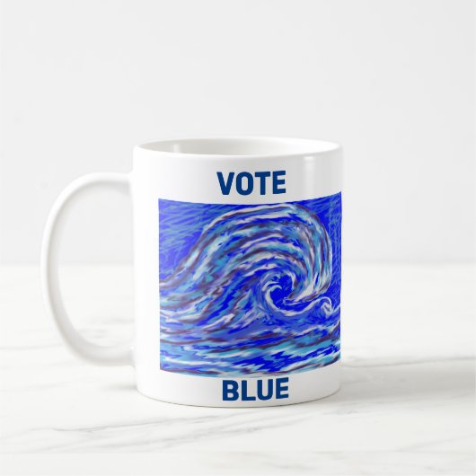 青に投票! コーヒーマグカップ (左)