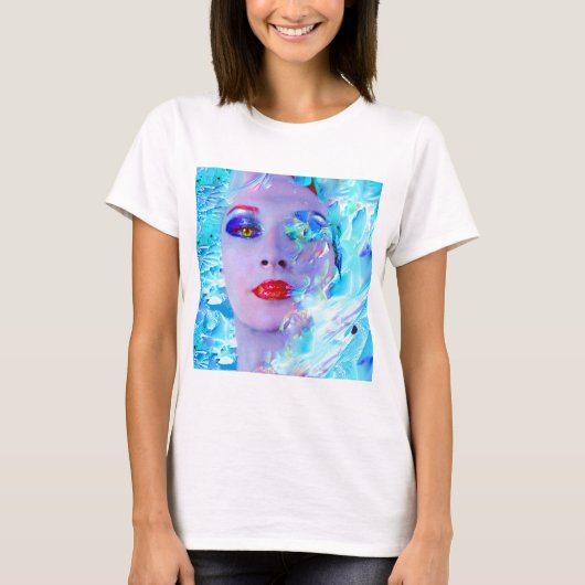 青に泳ぎ込む Tシャツ (正面)