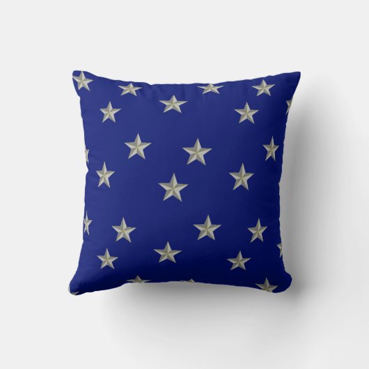 青に灰色の星 クッション (裏面)