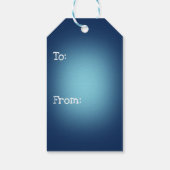 青に白いスポットライト ギフトタグ (裏面)