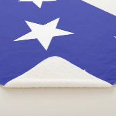 青に白い星 シェルパブランケット (3/4)