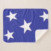青に白い星 シェルパブランケット (正面(横))