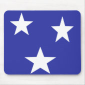 青に白い星 マウスパッド (正面)