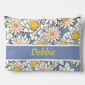 青に白い花 アクセサリーポーチ (裏面)