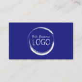 青に白のロゴを付ける 名刺 (正面)