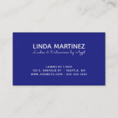 青に白のロゴを付ける 名刺 (裏面)