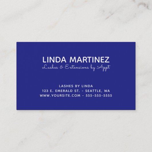 青に白のロゴを付ける 名刺 (裏面)