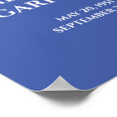 青に白の生命のお祝い 追悼 フォトP ポスター (角)