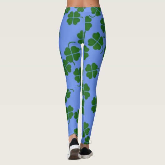 青に緑の花 レギンス (裏面)