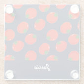 青に赤いトマト ガラスコースター (裏面)