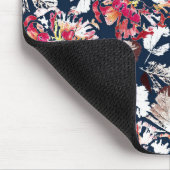 青に赤、白の花。 マウスパッド (コーナー)