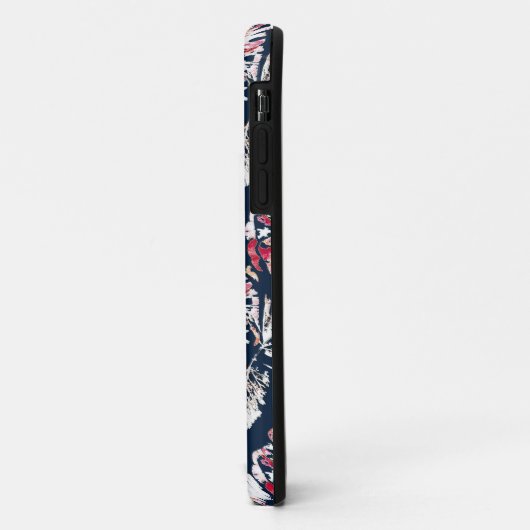 青に赤、白の花。 Case-Mate iPhoneケース (裏面/左)