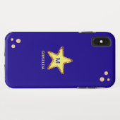 青に輝くきれいな金色の星 Case-Mate iPhoneケース (裏面(横))
