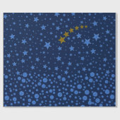 青に輝く青い星 ラッピングペーパー (フラット)