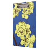 青に黄色いリンゴの花を手描き クリップボード (左)