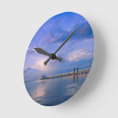 青に ラウンド壁時計 (傾斜)