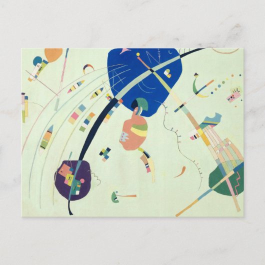 青に、1939年ワッシリー・カンディンスキー著 ポストカード (正面)