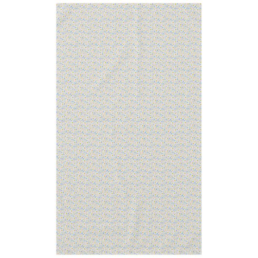 青のかわいらし白いデイジーのパターン テーブルクロス (正面)