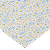 青のかわいらし白いデイジーのパターン テーブルクロス (アングル)