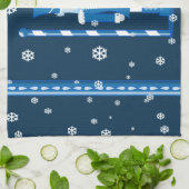 青のくるみ割り キッチンタオル (折り畳み)