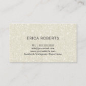 青のはすの花のマッサージのサロンのスパのモダンなグリッター 名刺 (裏面)