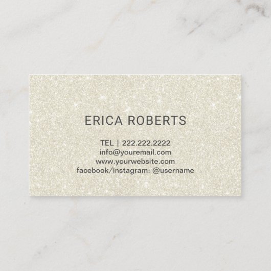 青のはすの花のマッサージのサロンのスパのモダンなグリッター 名刺 (裏面)