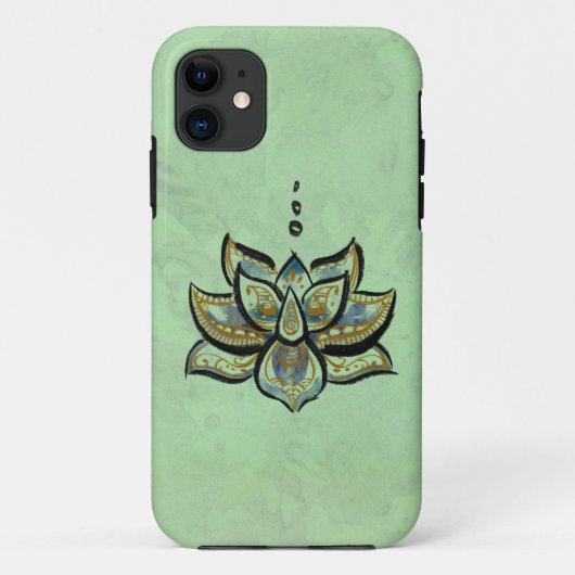 青のはすの花のiPhone 5/5sの場合 Case-Mate iPhoneケース (裏面)