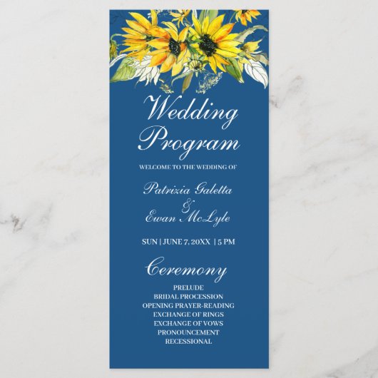 青のひまわり結婚は プログラム (正面)