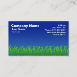 青のゆとりの空に対する芝生 名刺