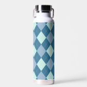 青のアーガイルヴィンテージ ウォーターボトル (正面)