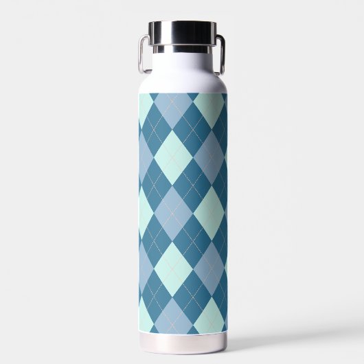 青のアーガイルヴィンテージ ウォーターボトル (正面)