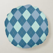 青のアーガイルヴィンテージ ラウンドクッション (裏面)