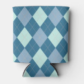 青のアーガイルヴィンテージ 缶クーラー (正面)