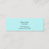 青のウィリアム・モリスの兄弟のウサギパターン スキニー名刺 (裏面)