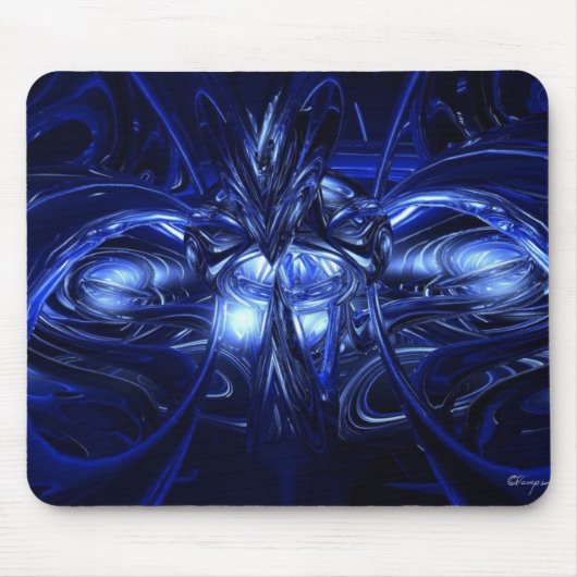 青のエイリアン マウスパッド (正面)