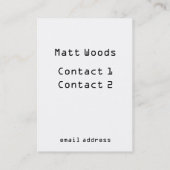 青のオタク系の 名刺 (裏面)