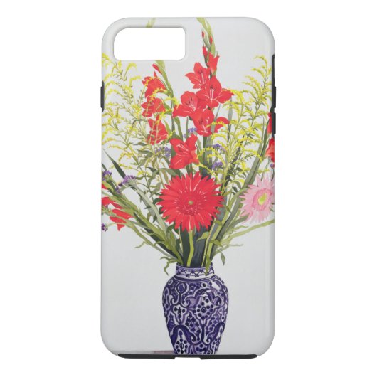 青のオニユリのグラジオラスそしてScabious Case-Mate iPhoneケース (裏面)