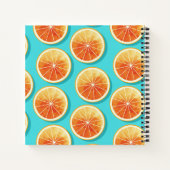 青のオレンジ色のスライス ノートブック (裏面)