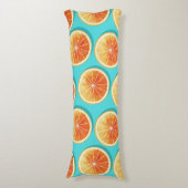 青のオレンジ色のスライス ボディピロー (正面縦)