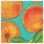 青のオレンジ ファブリック (クローズアップ)