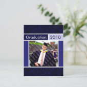 青のオープンハウスのパーティーの卒業の招待状 招待状 (スタンド正面)