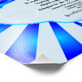 青のカスタマイズ可能な犬の養子縁組の証明書 フォトプリント            (角)