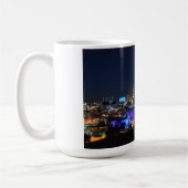 青のカンザスシティ連合場所 コーヒーマグカップ (左)