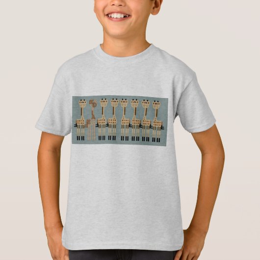 青のキリン Tシャツ (正面)