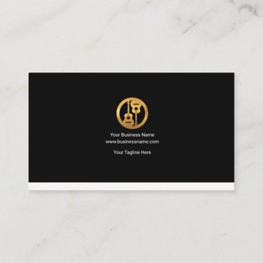 青のギタリストの音楽の先生のモチーフ 名刺 (裏面)